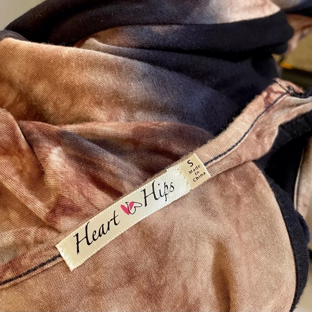 Tie-Dye Navy and Copper Maxi Dess - Picture 7 of 9